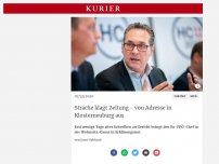 Bild zum Artikel: Strache klagt Zeitung - von Adresse in Klosterneuburg aus