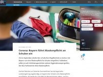 Bild zum Artikel: Corona: Bayern führt Maskenpflicht an Schulen ein