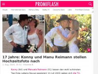 Bild zum Artikel: 17 Jahre: Konny und Manu Reimann stellen Hochzeitsfoto nach