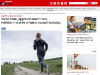 Bild zum Artikel: Angriff aus dem Hinterhalt - 'Ruhe beim Joggen ist dahin': SPD-Politikerin wurde offenbar sexuell belästigt
