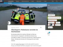 Bild zum Artikel: B 2 bei Murnau: Polizeiauto versinkt in überschwemmter Straße