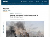 Bild zum Artikel: Hisbollah soll hunderte Kilo Ammoniumnitrat in Süddeutschland lagern