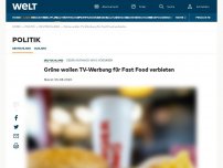 Bild zum Artikel: Grüne wollen TV-Werbung für Fast Food verbieten