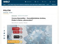 Bild zum Artikel: Corona-Quarantäne - Gesundheitsämter drohten, Kinder in Heime „abzusondern“