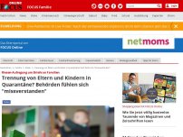 Bild zum Artikel: Kinderschutzbund schlägt Alarm - Bei Corona-Quarantäne: Gesundheitsämter wollen Kinder und Eltern trennen