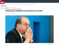 Bild zum Artikel: 'Los ging es mit Maskenpflicht': Unionsvize vergleicht Deutschland mit DDR