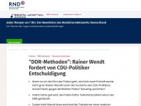 Bild zum Artikel: “DDR-Methoden”: Rainer Wendt fordert von CDU-Politiker Entschuldigung