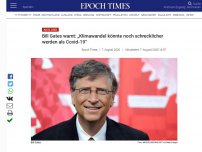 Bild zum Artikel: Bill Gates warnt: „Klimawandel könnte noch schrecklicher werden als Covid-19“