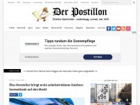 Bild zum Artikel: Öko-Hersteller bringt erste solarbetriebene Outdoor-Sonnenbank auf den Markt