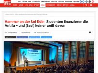 Bild zum Artikel: Hammer an der Uni Köln: Studenten finanzieren die Antifa – und (fast) keiner weiß davon