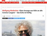 Bild zum Artikel: Wolfgang Niedecken: Klare Ansage aus Köln an alle Corona-Leugner – das Echo ist heftig