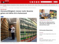 Bild zum Artikel: Hohe Kosten - Dienstunfähigkeit: Immer mehr Beamte gehen mit Mitte 50 in Ruhestand