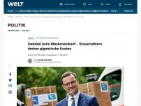 Bild zum Artikel: Debakel beim Maskeneinkauf - Steuerzahlern drohen gigantische Kosten