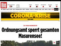 Bild zum Artikel: Zu viele Badegäste - Ordnungsamt sperrt ganzen Masurensee ab!