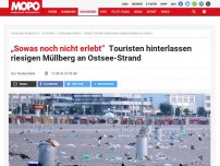 Bild zum Artikel: „Sowas noch nicht erlebt“: Touristen hinterlassen riesigen Müllberg an Ostsee-Strand