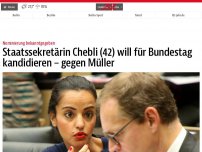 Bild zum Artikel: Chebli (42) tritt bei der Bundestags-Wahl gegen Müller an