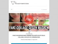 Bild zum Artikel: Fake! Maskengegner verbreiten gefälschte Bild-Collage, um euch zu verarschen