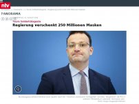 Bild zum Artikel: Statt 'kritischen Nachfragen': Regierung verschenkt 250 Millionen Masken