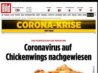 Bild zum Artikel: Das Fleisch kam aus Brasilien - Coronavirus auf Chickenwings nachgewiesen