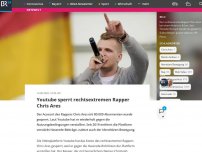 Bild zum Artikel: Youtube sperrt rechtsextremen Rapper Chris Ares