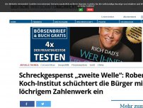 Bild zum Artikel: Schreckgespenst „zweite Welle“: Robert Koch-Institut schüchtert die Bürger mit löchrigem Zahlenwerk ein