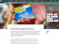 Bild zum Artikel: Knorr benennt Zigeunersauce um