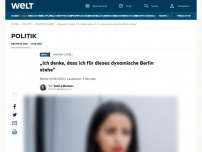 Bild zum Artikel: „Ich denke, dass ich für dieses dynamische Berlin stehe“