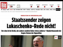 Bild zum Artikel: Sensation in Weißrussland - Staatssender zeigen Lukaschenko-Rede nicht!