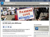 Bild zum Artikel: Corona-Proteste: 22.500 statt zehn Millionen