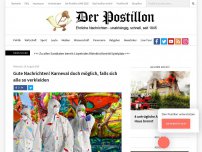 Bild zum Artikel: Gute Nachrichten! Karneval doch möglich, falls sich alle so verkleiden