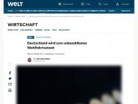 Bild zum Artikel: Deutschland wird zum unbezahlbaren Wohlfahrtsstaat