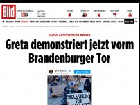 Bild zum Artikel: Klima-Aktivistin in Berlin - Greta demonstriert jetzt vorm Brandenburger Tor