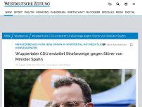 Bild zum Artikel: Ministerbesuch von Jens Spahn in Wuppertal hat rechtliche Konsequenzen: Wuppertaler CDU erstattet Strafanzeige gegen Störer von Minister Spahn