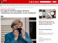 Bild zum Artikel: Gastbeitrag von Gabor Steingart - Die Jugend rebelliert gegen Merkels 'kollektiven Vorruhestand' in der Pandemie