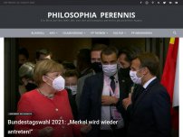 Bild zum Artikel: Bundestagswahl 2021: „Merkel wird wieder antreten!“