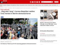 Bild zum Artikel: Klage angekündigt - „Sieg oder Sarg“: Corona-Skeptiker wollen trotz Verbot in Berlin demonstrieren