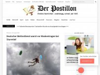 Bild zum Artikel: Deutscher Wetterdienst warnt vor Maskentragen bei Sturmtief