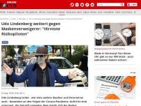 Bild zum Artikel: - Udo Lindenberg wettert gegen Maskenverweigerer: 'Hirntote Risikopiloten'