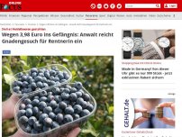 Bild zum Artikel: Sie hat Heidelbeeren gestohlen - Wegen 3,98 Euro ins Gefängnis: Anwalt reicht Gnadengesuch für Rentnerin ein