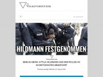 Bild zum Artikel: Berlin-Demo: Attila Hildmann von der Polizei im Schwitzkasten abgeführt