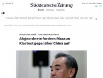 Bild zum Artikel: Chinas Außenminister in Berlin: Abgeordnete fordern Maas zu Klartext gegenüber China auf