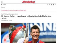 Bild zum Artikel: Auch Flick wird ausgezeichnet: FC Bayern: Robert Lewandowski ist Deutschlands Fußballer des Jahres