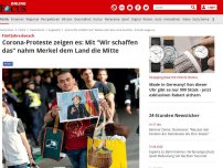 Bild zum Artikel: Fünf Jahre danach - Corona-Proteste zeigen es: Mit 'Wir schaffen das' nahm Merkel dem Land die Mitte