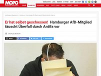 Bild zum Artikel: Er hat selbst geschossen!: Hamburger AfD-Mitglied täuscht Überfall durch Antifa vor