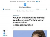 Bild zum Artikel: Digitalisierung - Grünen wollen Online-Handel regulieren, um Verödung von Innenstädten entgegenzuwirken