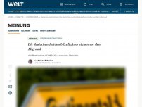 Bild zum Artikel: Die deutschen Automobilzulieferer stehen vor dem Abgrund