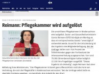 Bild zum Artikel: Reimann: Pflegekammer wird nach Votum aufgelöst
