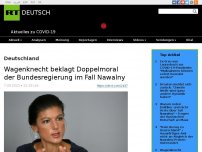 Bild zum Artikel: Wagenknecht beklagt Doppelmoral der Bundesregierung im Fall Nawalny