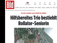 Bild zum Artikel: Polizei fahndet nach Dieben - Hilfsbereites Trio bestiehlt Rollator-Seniorin