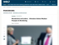 Bild zum Artikel: Mundschutz mal anders - Altmaiers kleiner Masken-Fauxpas im Bundestag